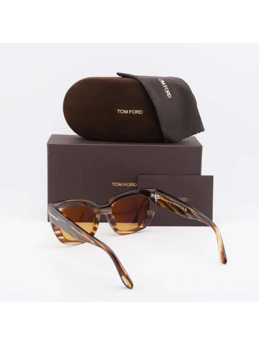 Tom Ford Athena FT1190 53E Cat Eye Sunglasses - Havana / Brown